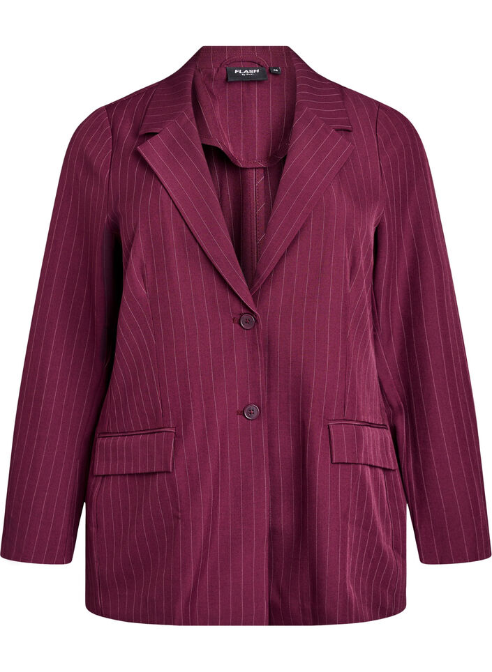 Blazer met zakken en splitjes, Rood, Packshot image number 0