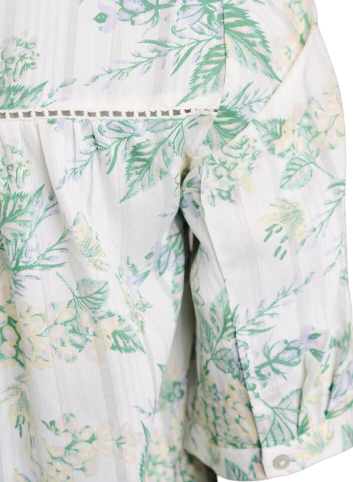 Blouse met print en 1/2 mouwen, Wit, Packshot image number 3