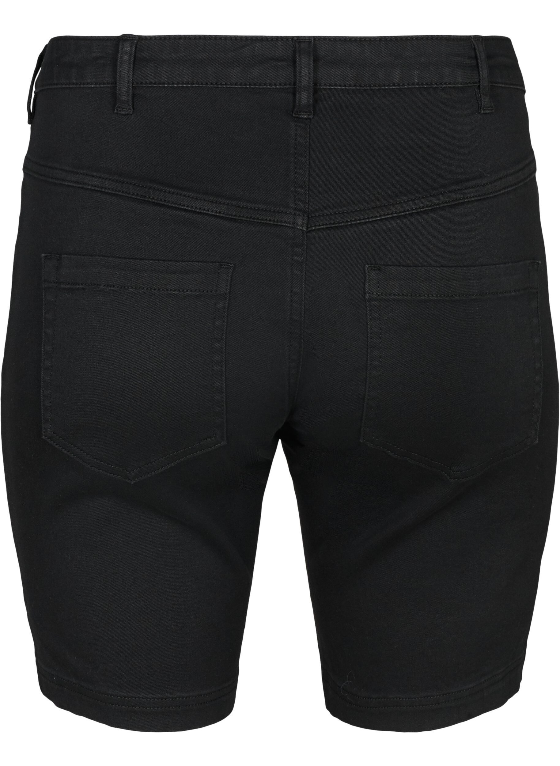Zizzi Korte broek Emily, slim fit met normale taille, Zwart, Packshot image number 1