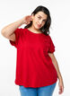 T-shirt met korte mouwen van katoenmix, Rood, Model image number 0