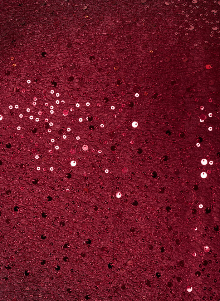 Korte jurk met pailletten in een A-lijn, Rood, Packshot image number 2