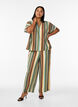 Losse viscose broek met strepen, Bruin, Model image number 0