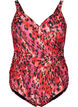 Badpak met print en wikkeleffect, Red Leopard AOP, Packshot image number 0