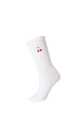 Katoenen sokken met patroon, Wit, Packshot image number 0