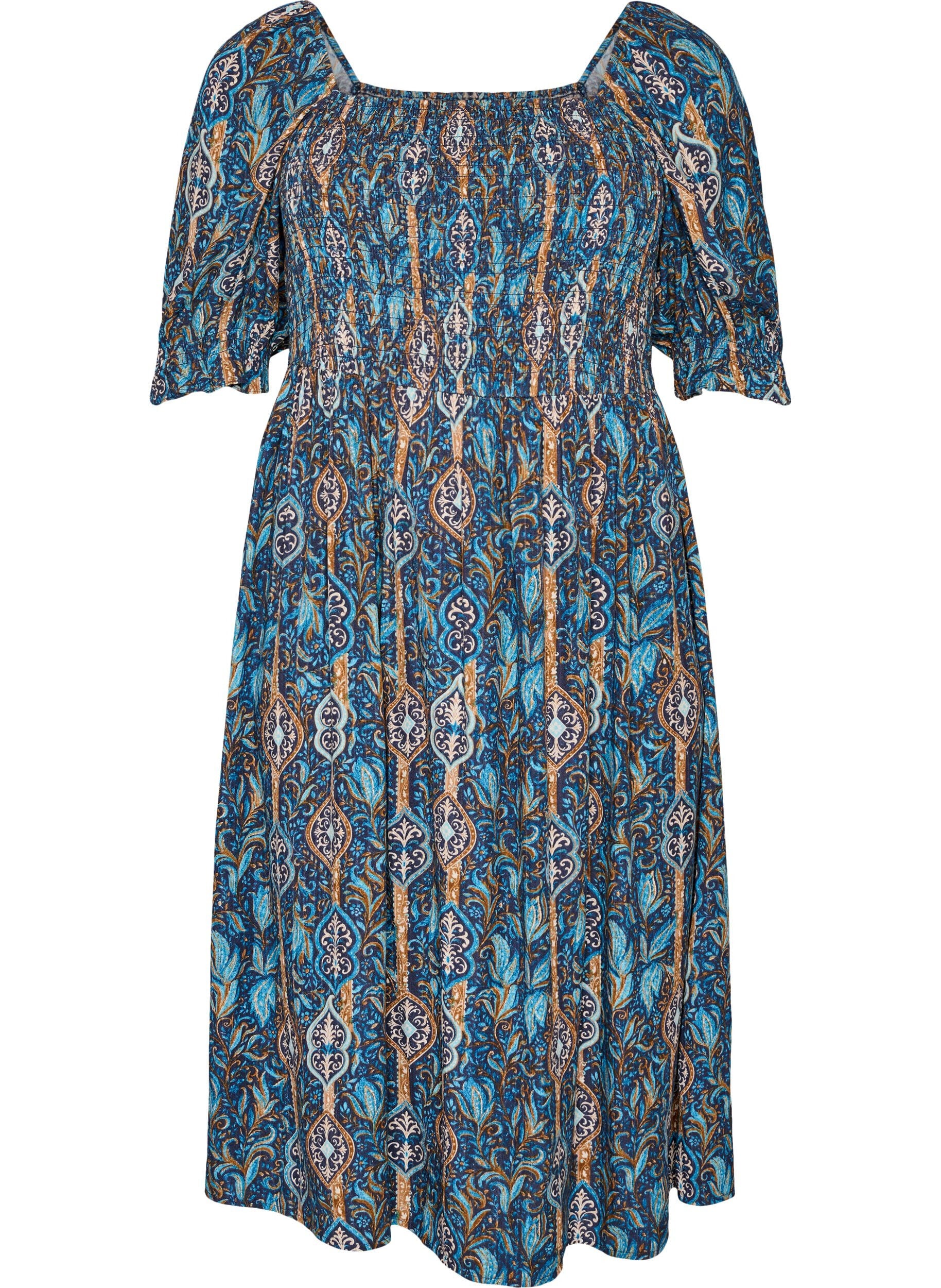 Zomerjurk in viscose met paisley print