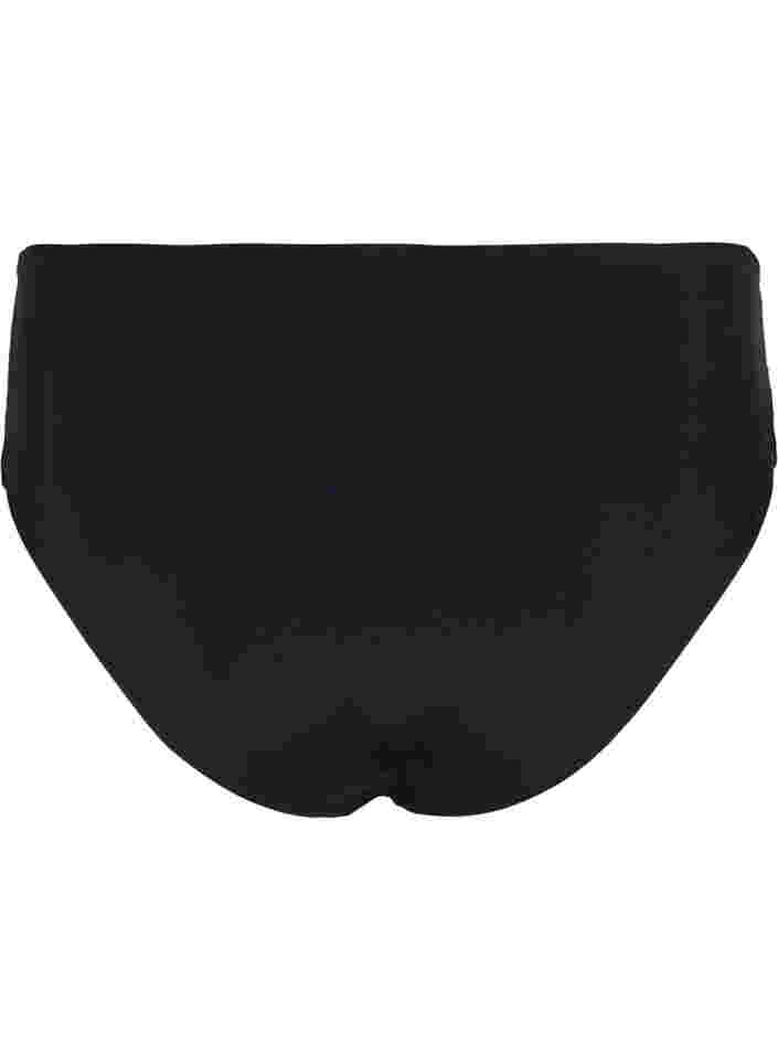 Bikinibroekje met hoge taille en hoog uitgesneden pijpen, Black, Packshot image number 1