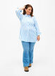 Lang shirt van linnen en katoen, Blue White Stripe, Model image number 2