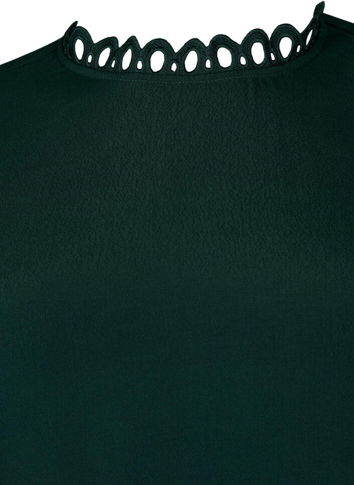 Viscose jurk met crochet mouwen, Scarab, Packshot image number 2