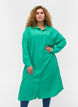 Effen viscose overhemdjurk met split, Mint, Model image number 0