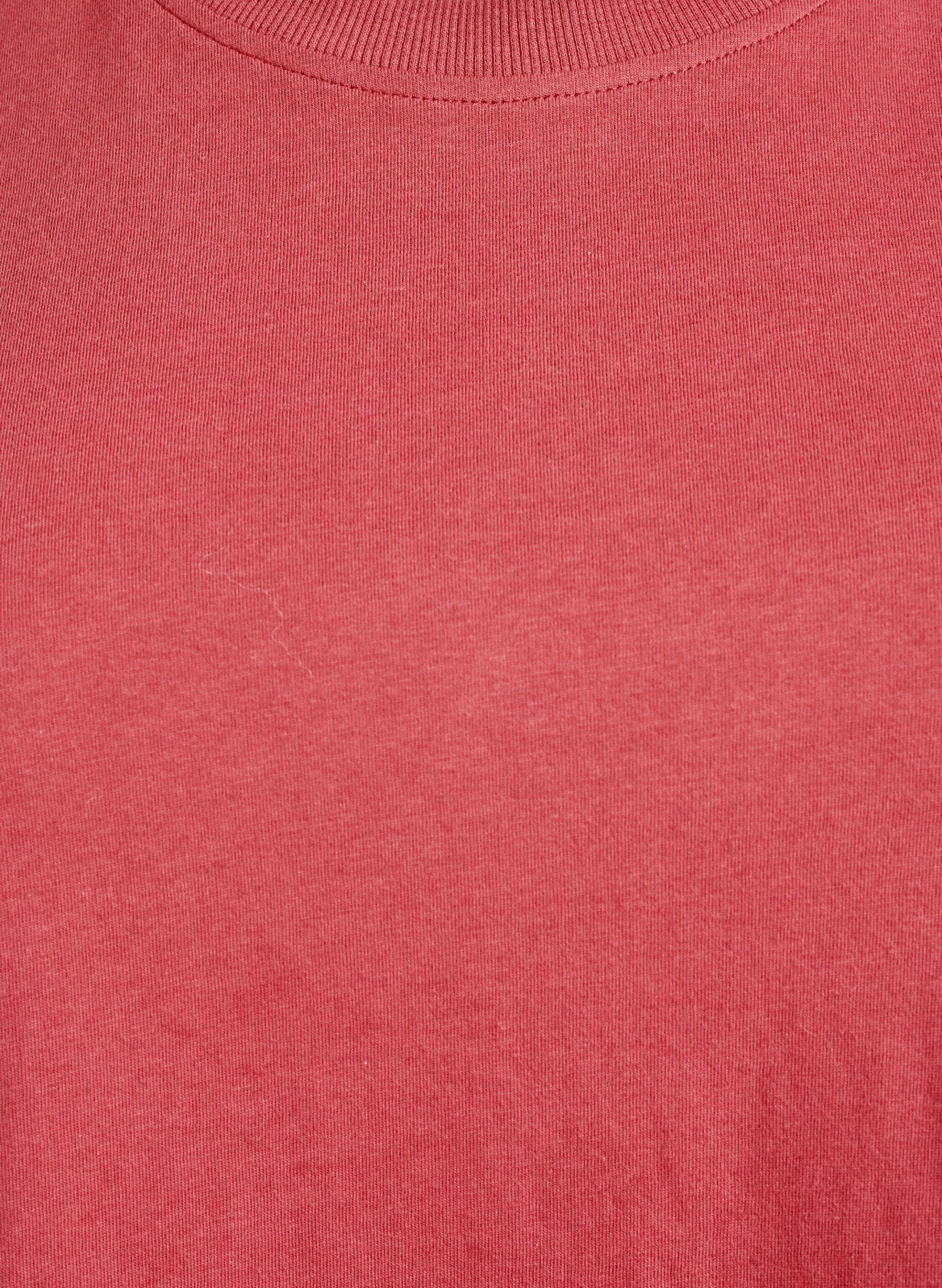 Zizzi Basic katoenen T-shirt met ronde hals, Rood, Packshot image number 2