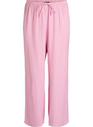 Losse seersucker-pyjamabroek met hoge taille, Roze