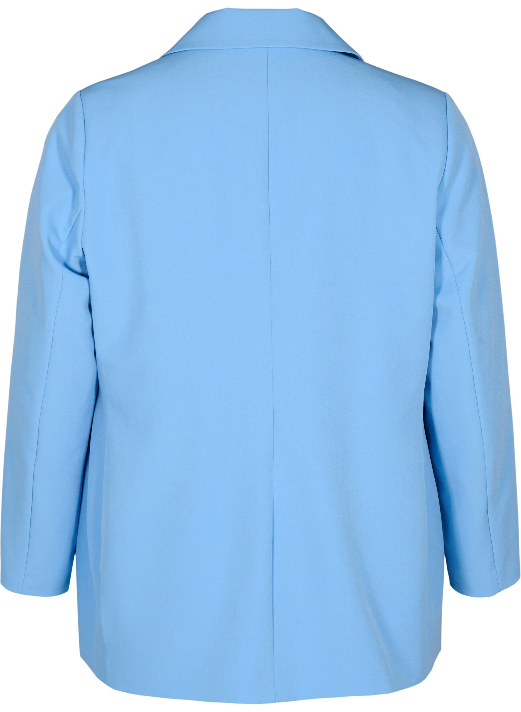 Zizzi Klassieke blazer met knoopsluiting, Blauw, Packshot image number 1
