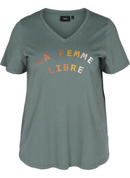 T-shirt met print, Balsam Green FEMME