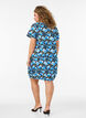 Katoenen jurk met korte mouwen en print, Blauw, Model image number 2