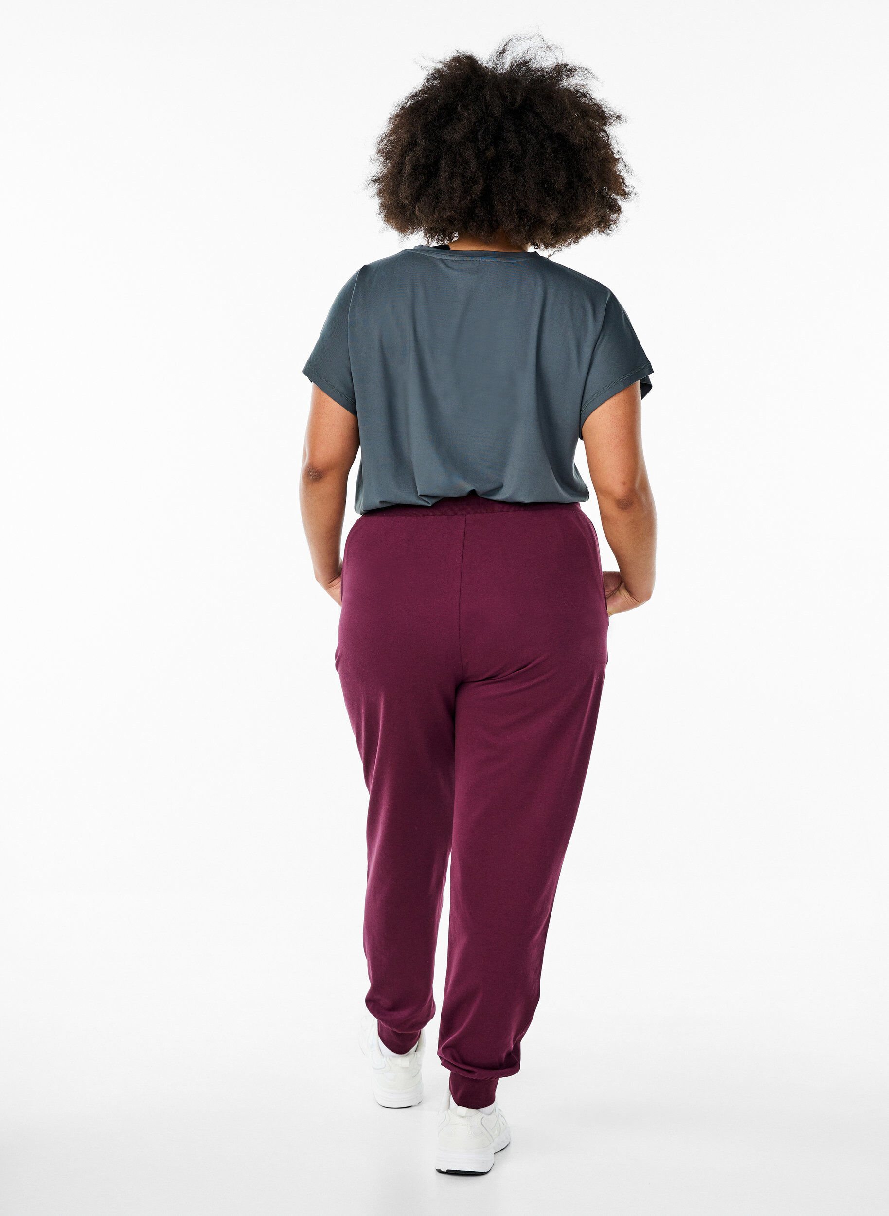 ZizziLosse trainingsbroek met zakken, Rood, Model image number 2