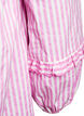 Gestreepte blouse met open voorkant en geborduurde details, Roze, Packshot image number 3