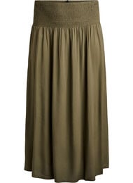 FLASH - Maxi rok in viscose met smokwerk, Groen
