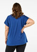 Effen gekleurd T-shirt voor sporten, Blauw, Model image number 2