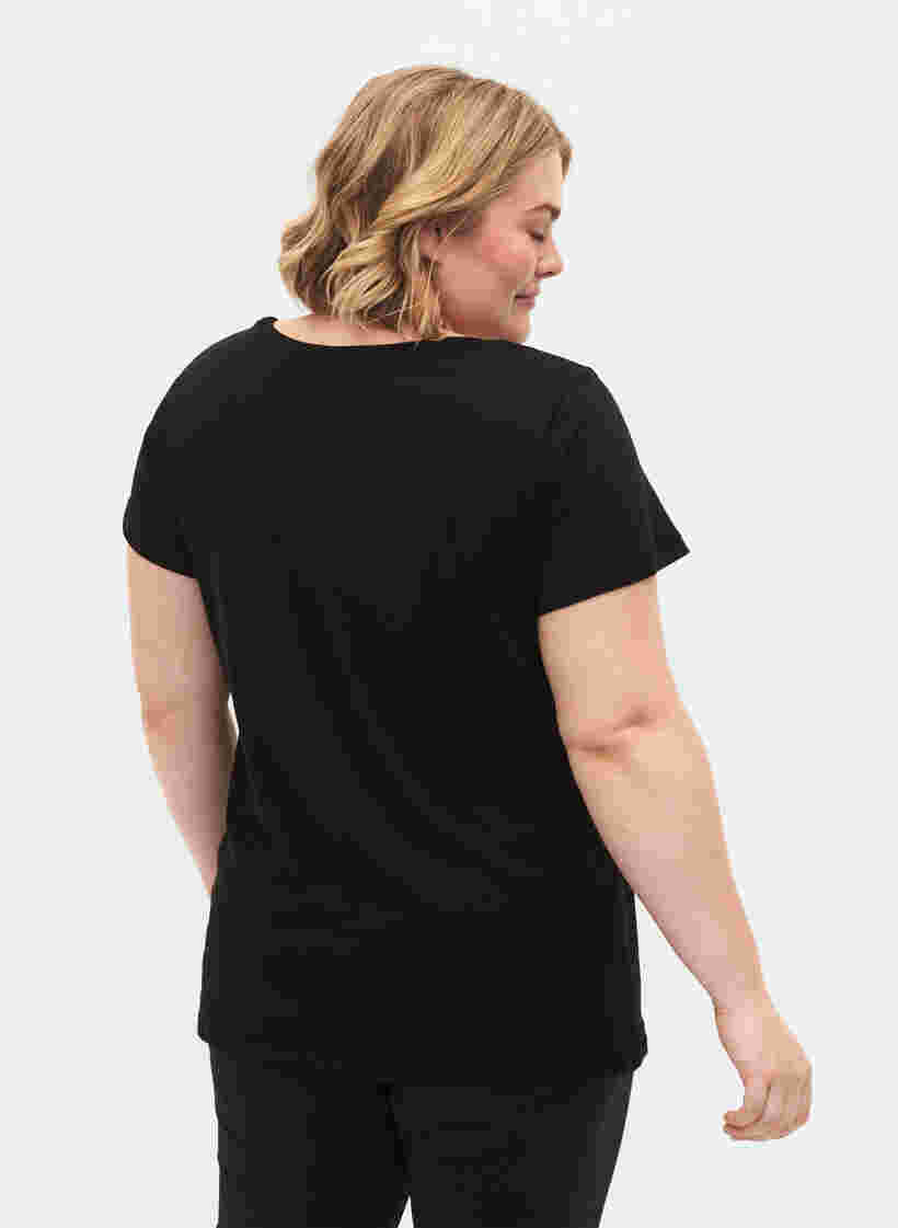 Trainingsshirt met print, Black w.Less Is More, Model image number 1