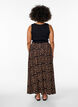 Maxi rok in viscose met smokwerk, Bruin, Model image number 1