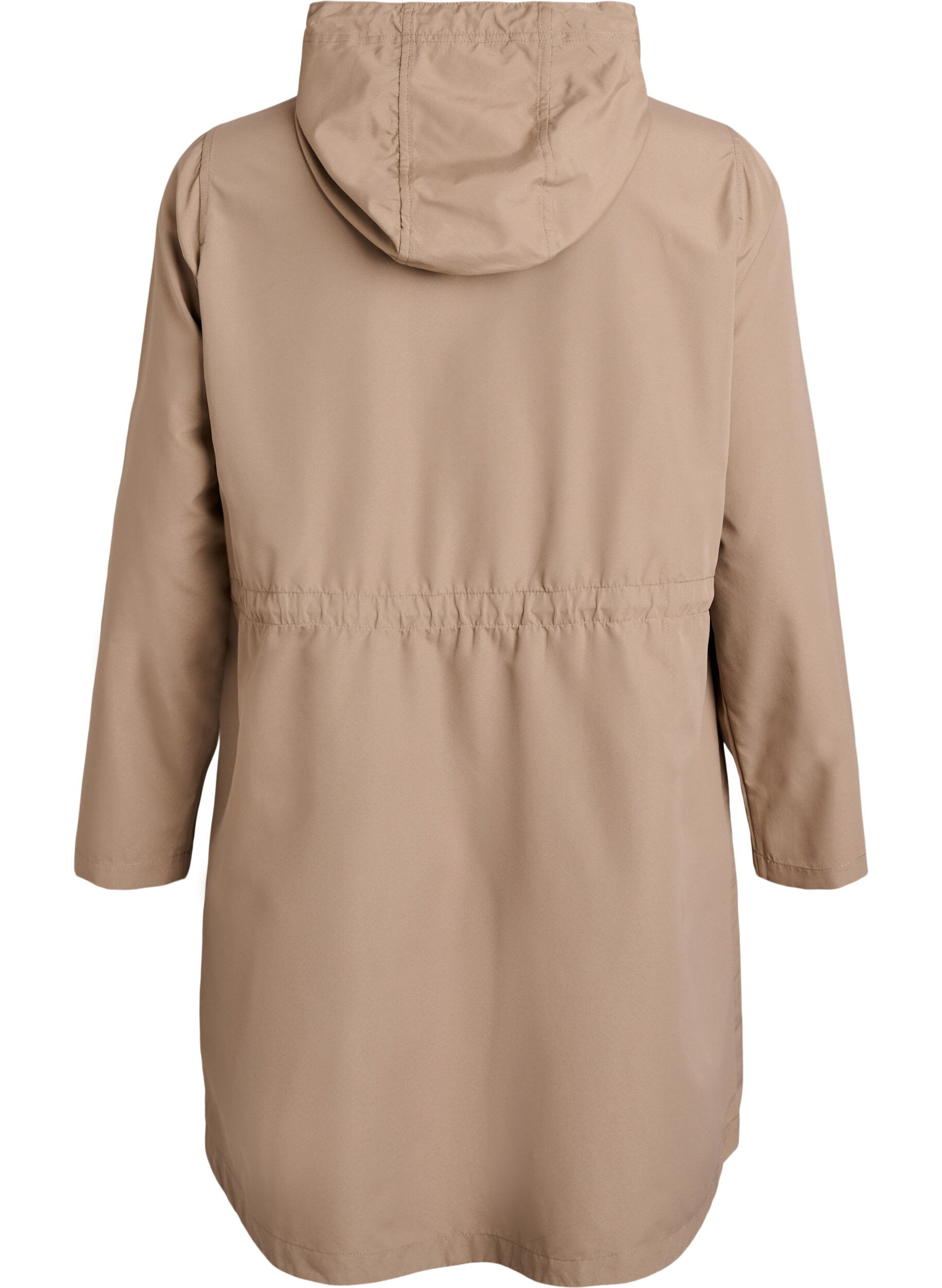 Zizzi FLASH - Lichtgewicht parka met een capuchon, Bruin, Packshot image number 1