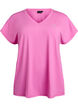 Losvallend sport T-shirt met V-hals, Roze, Packshot image number 0