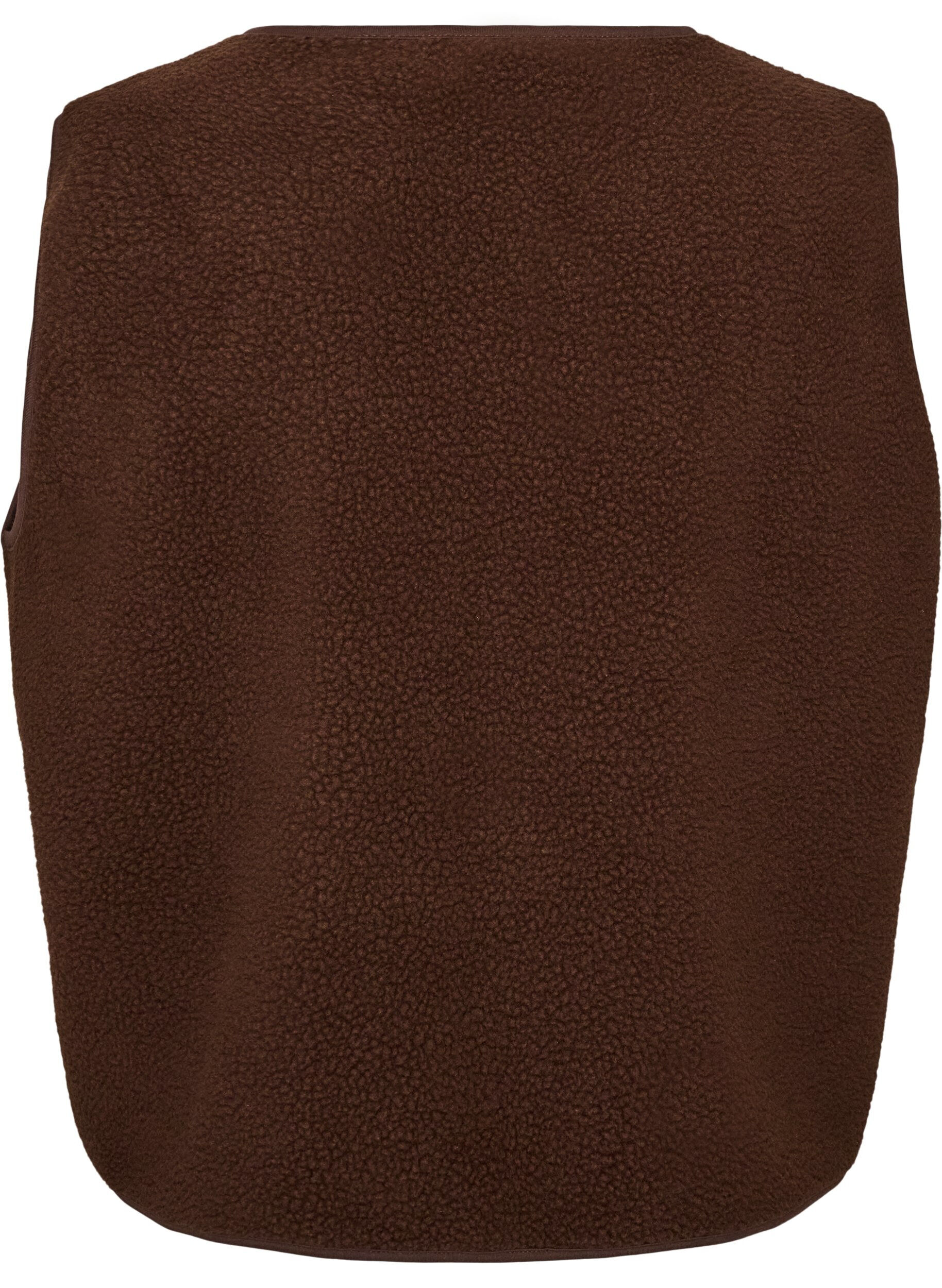 ZizziTeddy gilet met knopen en zakken, Bruin, Packshot image number 1