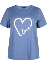 Katoenen T-shirt met ronde hals en print, Moonlight W.Heart L.