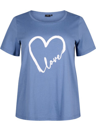 Katoenen T-shirt met ronde hals en print, Moonlight W.Heart L., Packshot image number 0