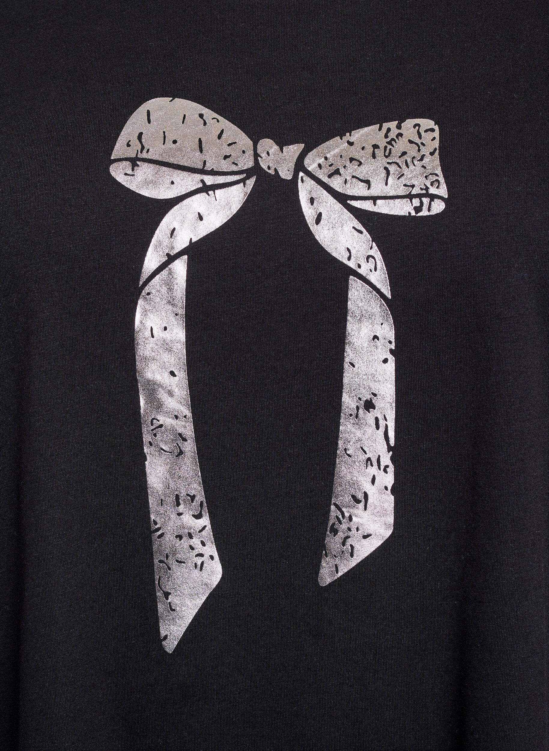 ZizziT-shirt met print, Zwart, Packshot image number 2