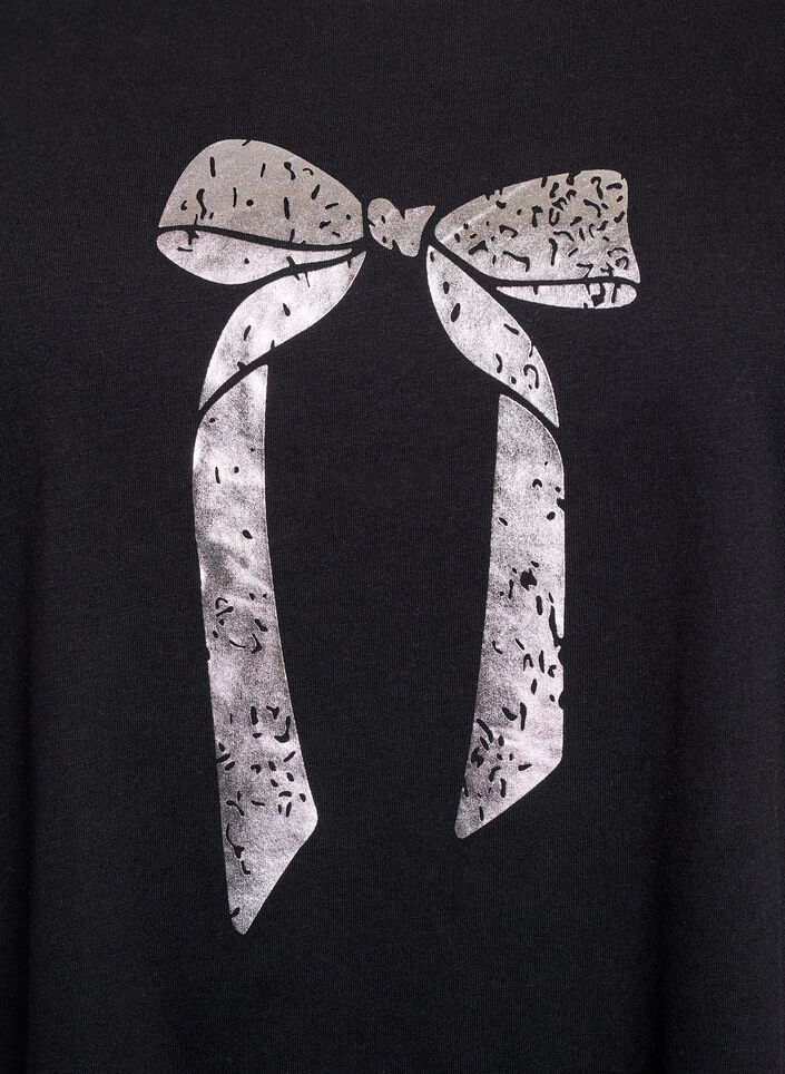 T-shirt met print, Zwart, Packshot image number 2