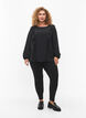 Blouse met lange mouwen en ruches, Black Dot, Model image number 2