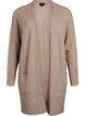 Geribd gebreid vest met zakken, Beige, Packshot image number 0