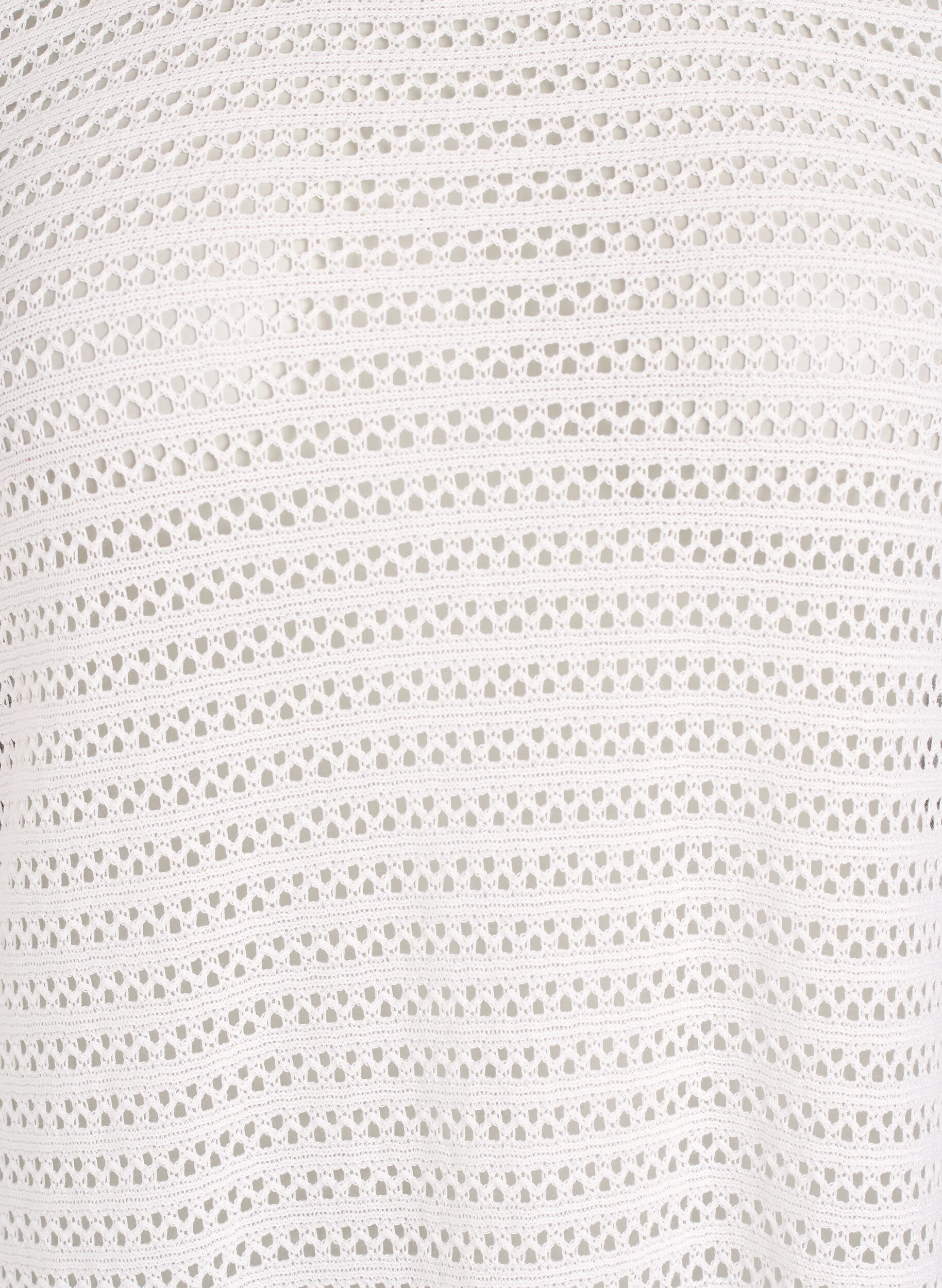 Zizzi Strandjurk met oogje-borduurwerk en lange mouwen, Beige, Packshot image number 2