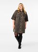 Korte denim jurk met luipaardprint, LEO AOP, Model image number 2