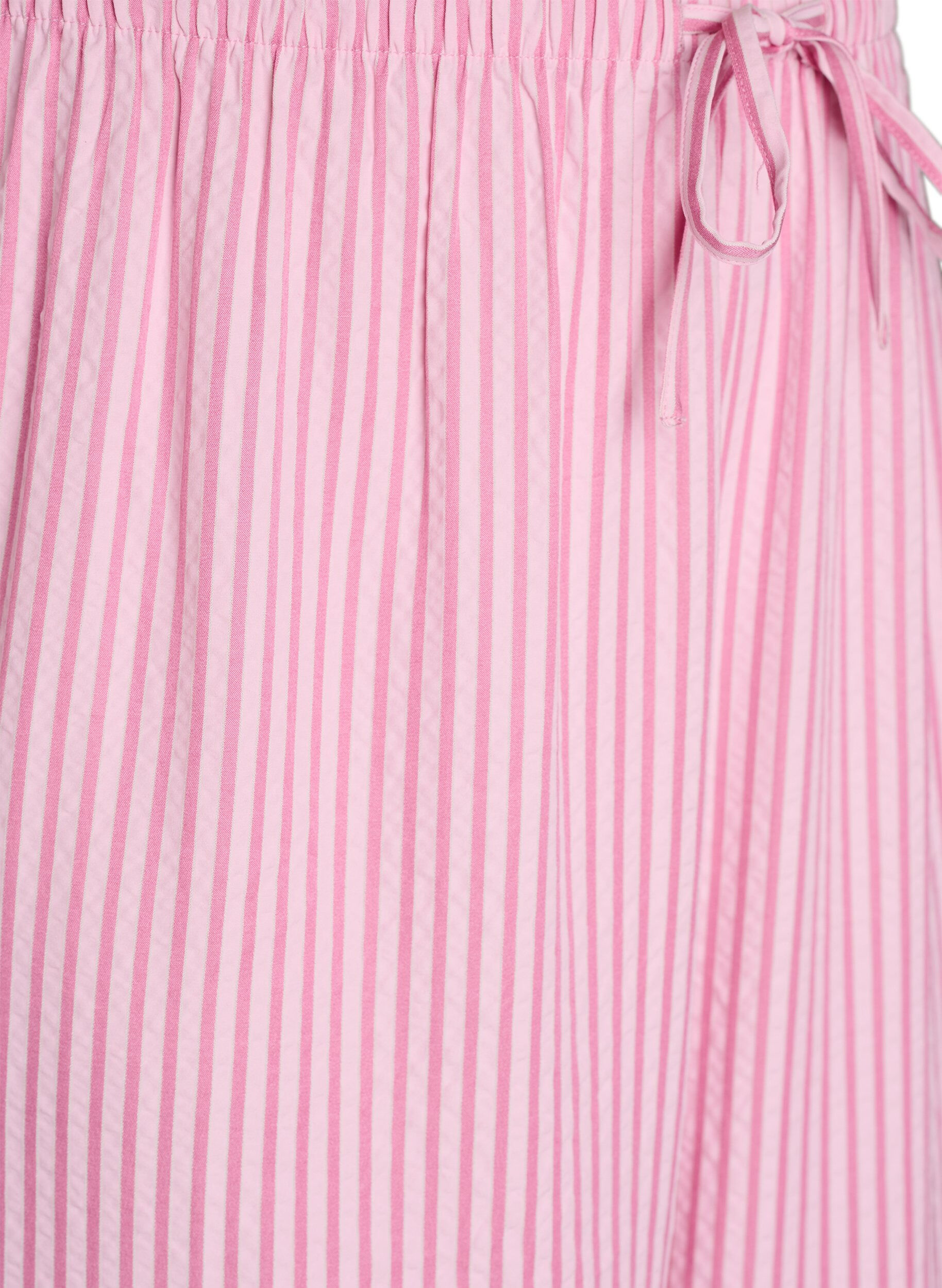 Zizzi Losse seersucker-pyjamabroek met hoge taille, Roze, Packshot image number 2
