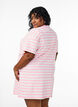 Lang nachthemd van biologische katoen met strepen, Roze, Model image number 2