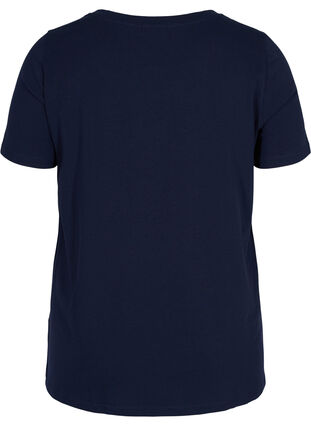 Katoenen t-shirt met korte mouwen en print, Night Sky w. silver , Packshot image number 1