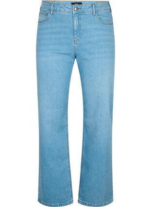  Gemma-jeans met hoge taille en rechte pasvorm, Light blue, Packshot image number 0