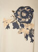 T-shirt met decoratieve print aan de voorkant, Vanille, Packshot image number 2