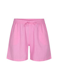 Losse shorts in katoenmix met linnen, Begonia Pink