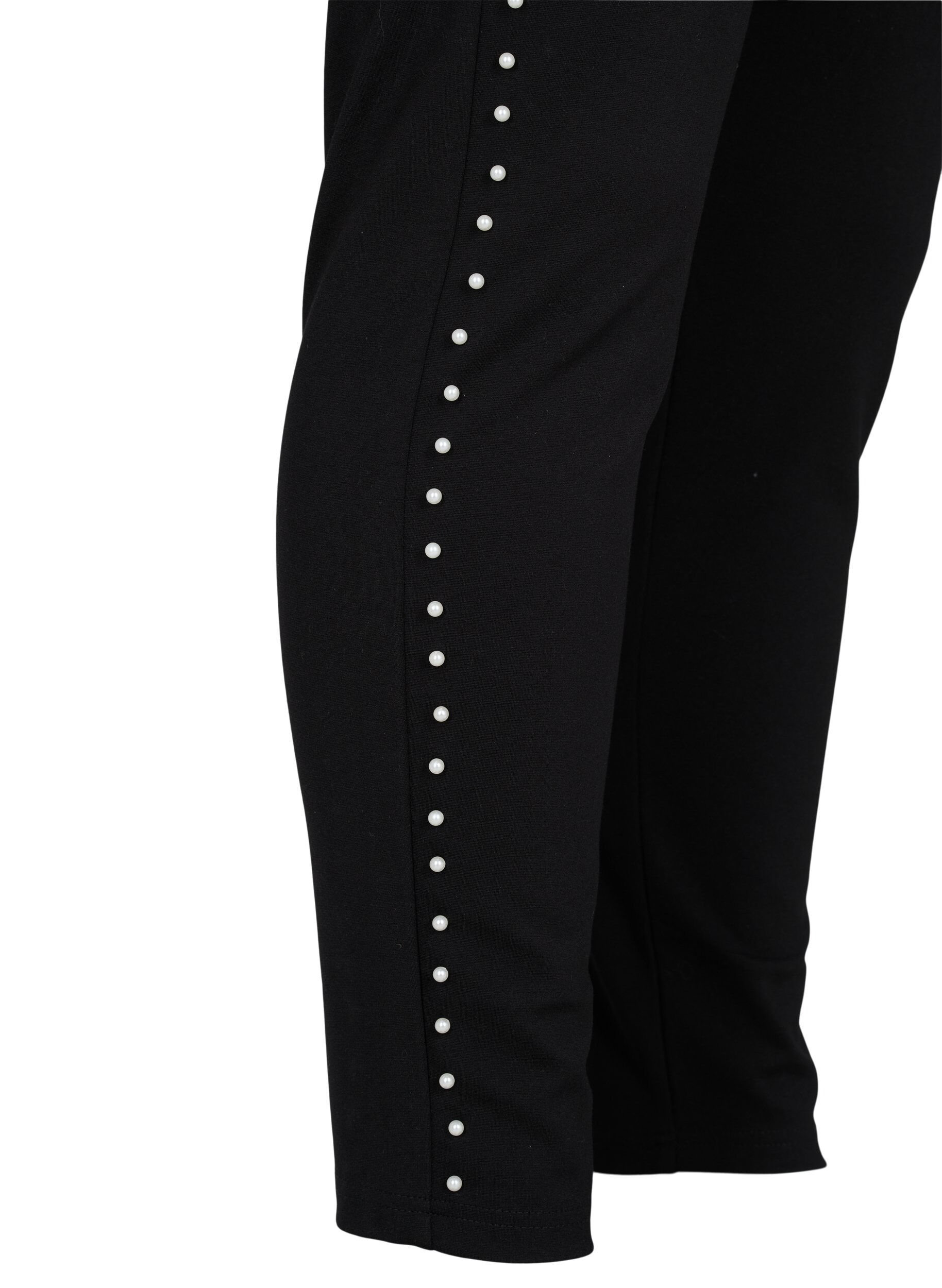 Zizzi Leggings met parels, Black, Packshot image number 3