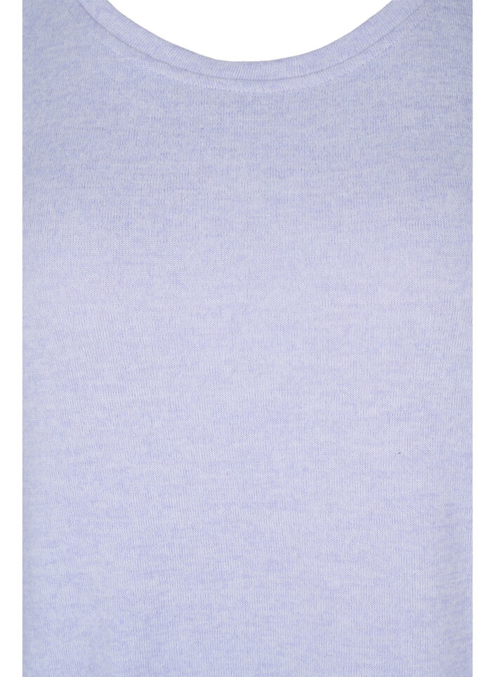 Gebreide top met knoopjes, Cosmic Sky Melange, Packshot image number 2