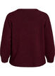 Gebreid vest met bloemdetail, Donker Bordeaux, Packshot image number 1