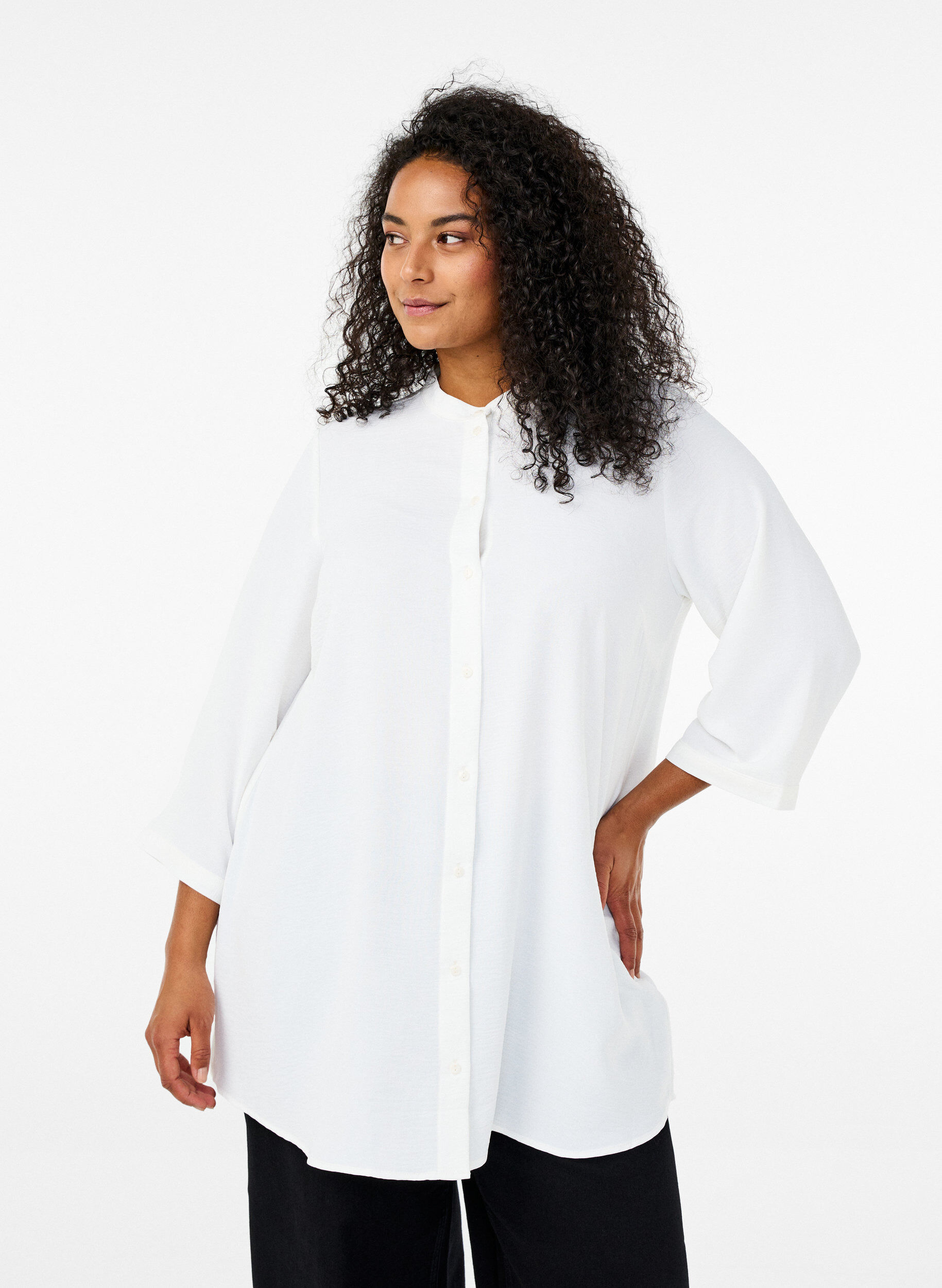 ZizziTuniek met 3/4 mouwen, Vanille, Model image number 0