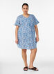 Korte katoenen jurk met bloemenprint, Blauw, Model image number 1