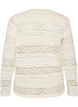 Kanten blouse met lange mouwen, Vanille, Packshot image number 1