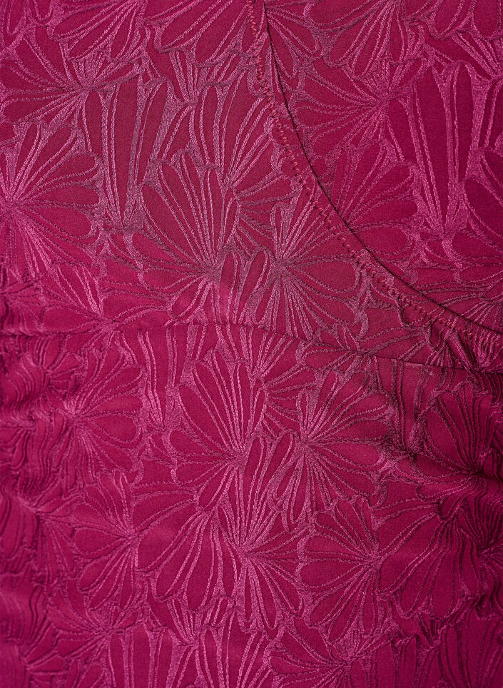 Badpak met wikkeldetail en ton-sur-ton bloementextuur, Rood, Packshot image number 2