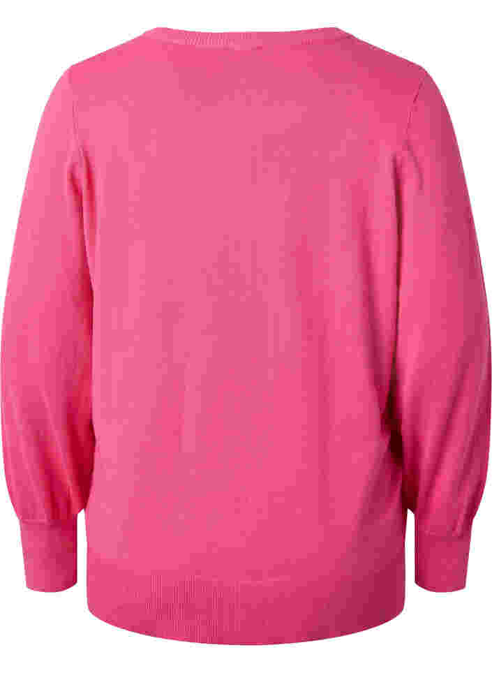 Geribd vest met knoopsluiting, Hot Pink, Packshot image number 1