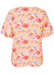 Viscose top met korte mouwen en bloemenprint, Red Orange AOP, Packshot image number 1